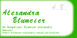 alexandra blumeier business card